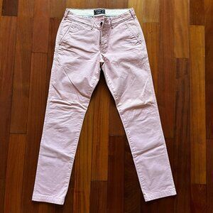 Abercrombie & Fitch Slim Fit Pink Chinos W31 L32 Men’s Pants